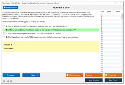 Pure Storage FBAP_002 Pure Storage FlashBlade Certified Architect Professional (FBAP_002) Exam Practice test exam simulator test engine exam Prep practice test questions answers Image 8
