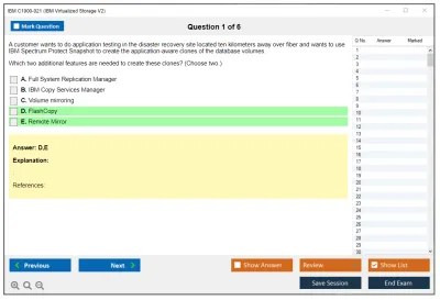 IBM C1000-021 IBM Virtualized Storage V2 Practice test exam simulator test engine exam Prep practice test questions answers Image 1