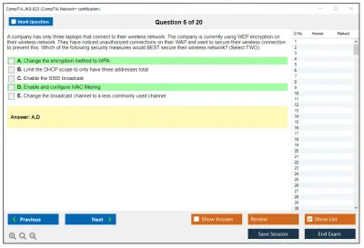 CompTIA JK0-023 CompTIA Network+ certification Practice test exam simulator test engine exam Prep practice test questions answers Image 6