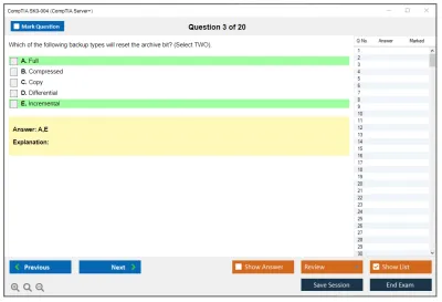 CompTIA SK0-004 CompTIA Server+ Practice test exam simulator test engine exam Prep practice test questions answers Image 3