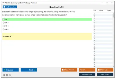 HP HPE2-K43 Designing High-End HPE Storage Platforms Practice test exam simulator test engine exam Prep practice test questions answers Image 3