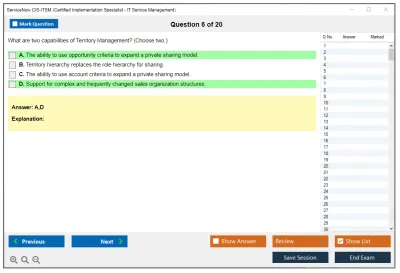 ServiceNow CIS-ITSM Certified Implementation Specialist - IT Service Management Practice test exam simulator test engine exam Prep practice test questions answers Image 6