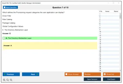 Novell 050-730 Certified NetIQ Identity Manager Administrator Practice test exam simulator test engine exam Prep practice test questions answers Image 7