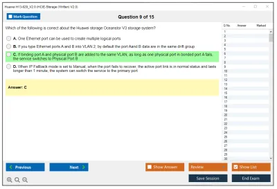 Huawei H13-629_V2.0 HCIE-Storage (Written) V2.0 Practice test exam simulator test engine exam Prep practice test questions answers Image 9