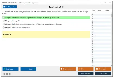 EMC E20-260 VPLEX Specialist Exam for Implementation Engineers Practice test exam simulator test engine exam Prep practice test questions answers Image 2