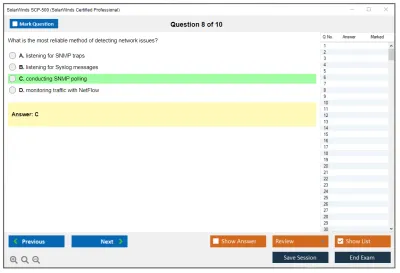 SolarWinds SCP-500 SolarWinds Certified Professional Practice test exam simulator test engine exam Prep practice test questions answers Image 8