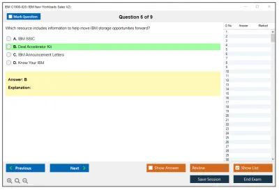 IBM C1000-020 IBM New Workloads Sales V2 Practice test exam simulator test engine exam Prep practice test questions answers Image 6