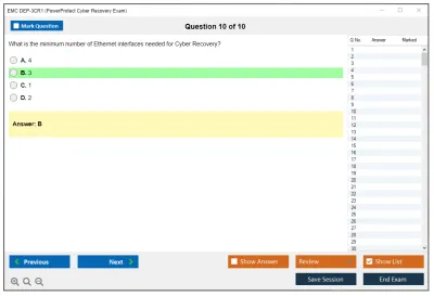 EMC DEP-3CR1 PowerProtect Cyber Recovery Exam Practice test exam simulator test engine exam Prep practice test questions answers Image 10