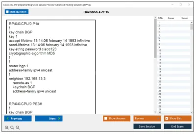 Cisco 300-510 Implementing Cisco Service Provider Advanced Routing Solutions Practice test exam simulator test engine exam Prep practice test questions answers Image 4