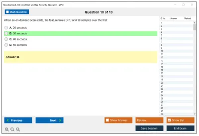 McAfee MA0-100 Certified McAfee Security Specialist - ePO Practice test exam simulator test engine exam Prep practice test questions answers Image 10