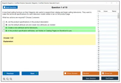 Magento Magento-2-Certified-Solution-Specialist Magento 2 Certified Solution Specialist Exam Practice test exam simulator test engine exam Prep practice test questions answers Image 1