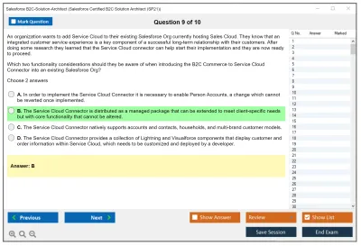Salesforce B2C-Solution-Architect Salesforce Certified B2C Solution Architect Practice test exam simulator test engine exam Prep practice test questions answers Image 9