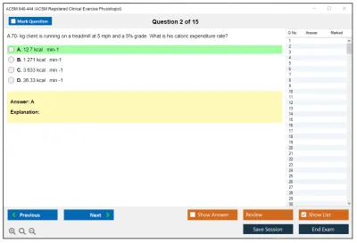 ACSM 040-444 ACSM Registered Clinical Exercise Physiologist Practice test exam simulator test engine exam Prep practice test questions answers Image 2