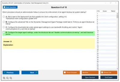 Symantec 250-447 Administration of Symantec Client Management Suite 8.5 Practice test exam simulator test engine exam Prep practice test questions answers Image 8