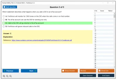 Fortinet NSE6_FVE-5.3 Fortinet NSE 6 - FortiVoice 5.3 Practice test exam simulator test engine exam Prep practice test questions answers Image 5