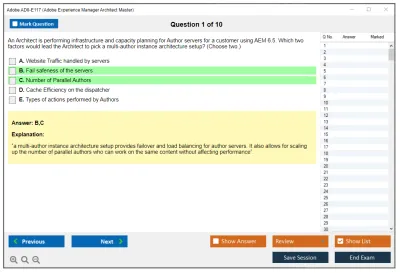 Adobe AD0-E117 Adobe Experience Manager Architect Master Practice test exam simulator test engine exam Prep practice test questions answers Image 1