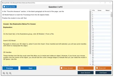 Microsoft MO-100 Microsoft Word (Word and Word 2019) Practice test exam simulator test engine exam Prep practice test questions answers Image 3