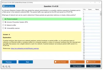ECCouncil 312-50 Certified Ethical Hacker Exam Practice test exam simulator test engine exam Prep practice test questions answers Image 13