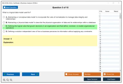 IIBA ECBA Entry Certificate in Business Analysis (ECBA) Practice test exam simulator test engine exam Prep practice test questions answers Image 5