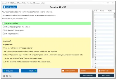 Microsoft PL-200 Microsoft Power Platform Functional Consultant Practice test exam simulator test engine exam Prep practice test questions answers Image 12