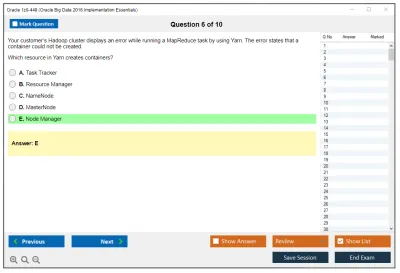 Oracle 1z0-449 Oracle Big Data 2016 Implementation Essentials Practice test exam simulator test engine exam Prep practice test questions answers Image 6