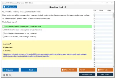 Microsoft MB-210 Microsoft Dynamics 365 for Sales Practice test exam simulator test engine exam Prep practice test questions answers Image 13
