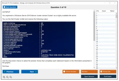 Microsoft 70-740 Installation, Storage, and Compute with Windows Server 2016 Practice test exam simulator test engine exam Prep practice test questions answers Image 3