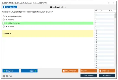 EMC DEA-2TT3 Associate - Cloud Infrastructure and Services v.3 Exam Practice test exam simulator test engine exam Prep practice test questions answers Image 8