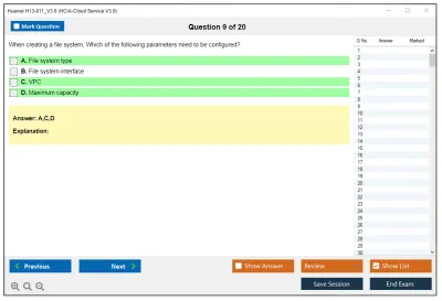 Huawei H13-811_V3.0 HCIA-Cloud Service V3.0 Practice test exam simulator test engine exam Prep practice test questions answers Image 9