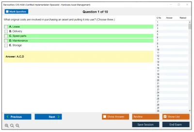 ServiceNow CIS-HAM Certified Implementation Specialist - Hardware Asset Management Practice test exam simulator test engine exam Prep practice test questions answers Image 1