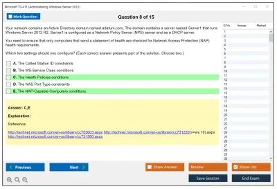 Microsoft 70-411 Administering Windows Server 2012 Practice test exam simulator test engine exam Prep practice test questions answers Image 8