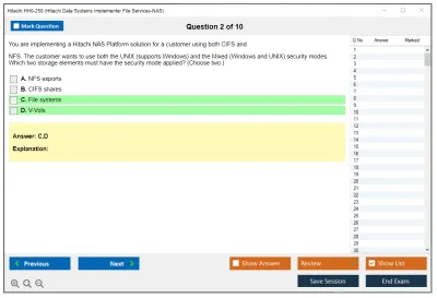 Hitachi HH0-250 Hitachi Data Systems Implementer File Services-NAS Practice test exam simulator test engine exam Prep practice test questions answers Image 2