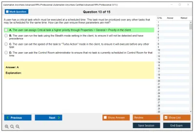 Automation Anywhere Advanced-RPA-Professional Automation Anywhere Certified Advanced RPA Professional (V11) Practice test exam simulator test engine exam Prep practice test questions answers Image 13