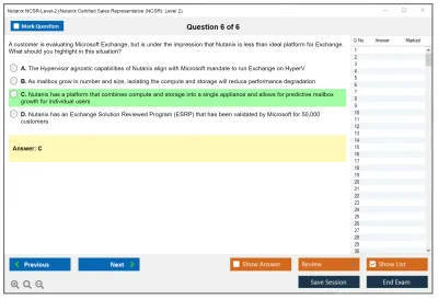 Nutanix NCSR-Level-2 Nutanix Certified Sales Representative (NCSR): Level2 Practice test exam simulator test engine exam Prep practice test questions answers Image 6