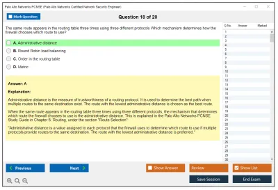 Palo Alto Networks PCNSE Palo Alto Networks Certified Security Engineer (PCNSE) PAN-OS 11.0 Practice test exam simulator test engine exam Prep practice test questions answers Image 18