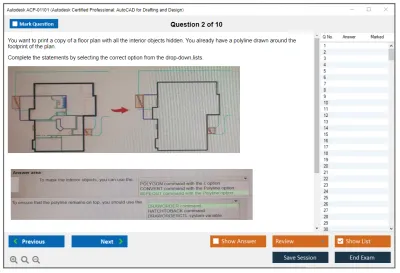 Autodesk ACP-01101 Autodesk Certified Professional in AutoCAD for Design and Drafting Practice test exam simulator test engine exam Prep practice test questions answers Image 2