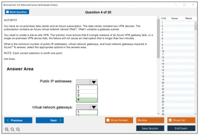 Microsoft AZ-104 Microsoft Azure Administrator Practice test exam simulator test engine exam Prep practice test questions answers Image 4