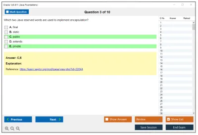 Oracle 1z0-811 Java Foundations Practice test exam simulator test engine exam Prep practice test questions answers Image 3