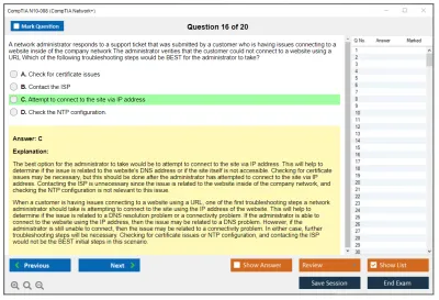 CompTIA N10-008 CompTIA Network+ Exam Practice test exam simulator test engine exam Prep practice test questions answers Image 16