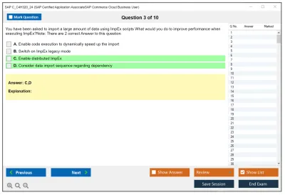 SAP C_C4H320_24 SAP Certified Application AssociateSAP Commerce Cloud Business User Practice test exam simulator test engine exam Prep practice test questions answers Image 3