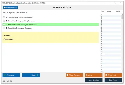 ICMA SOFQ Securities Operations Foundation Qualification (SOFQ) Practice test exam simulator test engine exam Prep practice test questions answers Image 10