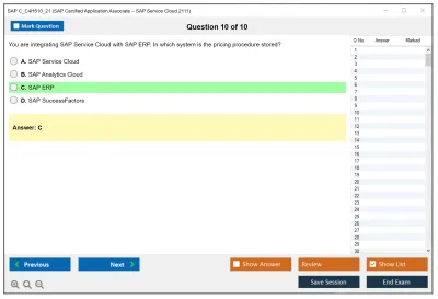 SAP C_C4H510_21 SAP Certified Associate - Implementation Consultant - SAP Service Cloud Practice test exam simulator test engine exam Prep practice test questions answers Image 10