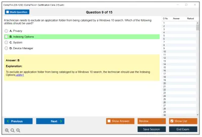 CompTIA 220-1202 CompTIA A+ Certification Exam: Core 2 Practice test exam simulator test engine exam Prep practice test questions answers Image 9
