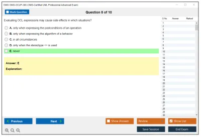 OMG OMG-OCUP-300 OMG-Certified UML Professional Advanced Exam Practice test exam simulator test engine exam Prep practice test questions answers Image 8