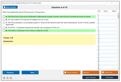 Cisco 010-151 Supporting Cisco Datacenter Networking Devices Practice test exam simulator test engine exam Prep practice test questions answers Image 4