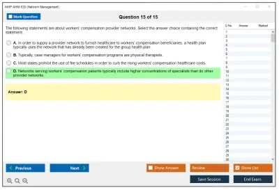 AHIP AHM-530 Network Management Practice test exam simulator test engine exam Prep practice test questions answers Image 15