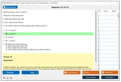 PRMIA 8006 Exam I: Finance Theory Financial Instruments Financial Markets - 2015 Edition Practice test exam simulator test engine exam Prep practice test questions answers Image 15
