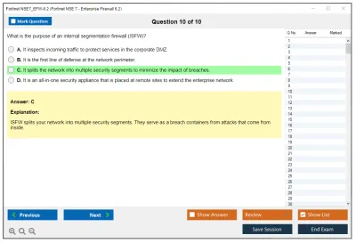 Fortinet NSE7_EFW-6.2 Fortinet NSE 7 - Enterprise Firewall 6.2 Practice test exam simulator test engine exam Prep practice test questions answers Image 10