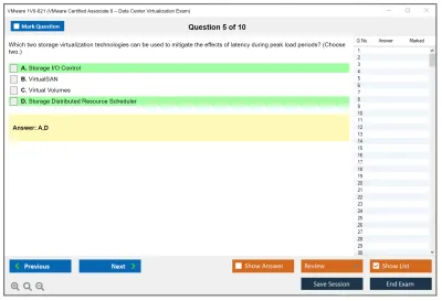 VMware 1V0-621 VMware Certified Associate 6 – Data Center Virtualization Exam Practice test exam simulator test engine exam Prep practice test questions answers Image 5
