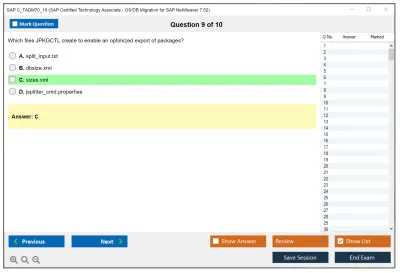 SAP C_TADM70_19 SAP Certified Technology Associate - OS/DB Migration for SAP NetWeaver 7.52 Practice test exam simulator test engine exam Prep practice test questions answers Image 9